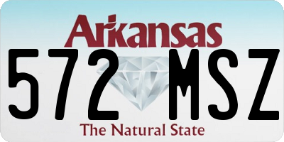 AR license plate 572MSZ
