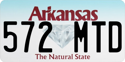 AR license plate 572MTD