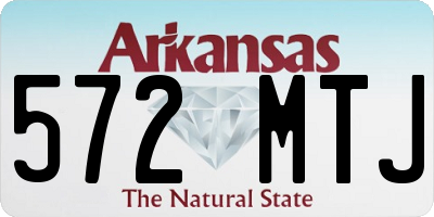 AR license plate 572MTJ