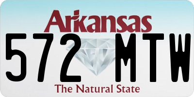 AR license plate 572MTW