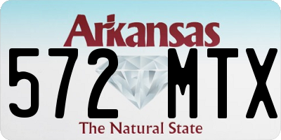 AR license plate 572MTX