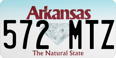 AR license plate 572MTZ