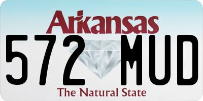 AR license plate 572MUD