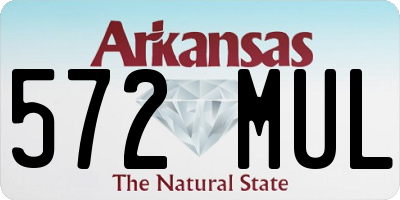 AR license plate 572MUL