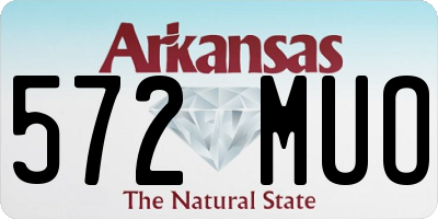 AR license plate 572MUO