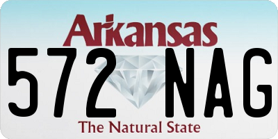 AR license plate 572NAG