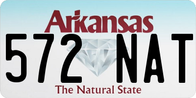 AR license plate 572NAT