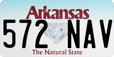 AR license plate 572NAV