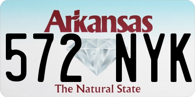 AR license plate 572NYK