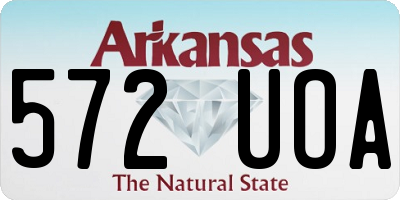 AR license plate 572UOA