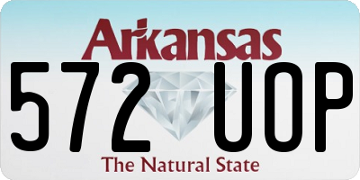 AR license plate 572UOP