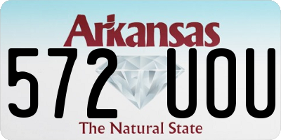 AR license plate 572UOU