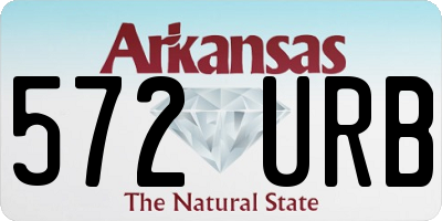 AR license plate 572URB