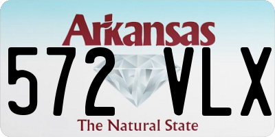 AR license plate 572VLX