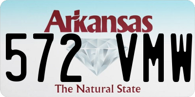 AR license plate 572VMW