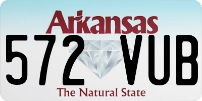AR license plate 572VUB