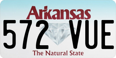 AR license plate 572VUE