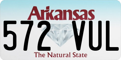 AR license plate 572VUL