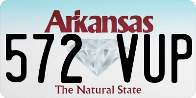 AR license plate 572VUP