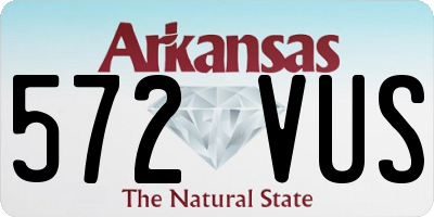 AR license plate 572VUS