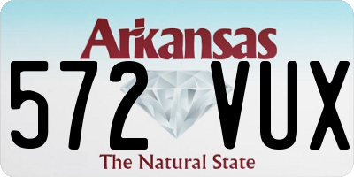 AR license plate 572VUX