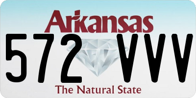 AR license plate 572VVV