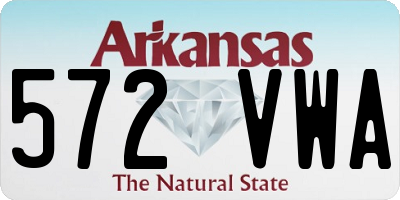 AR license plate 572VWA