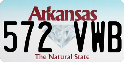 AR license plate 572VWB