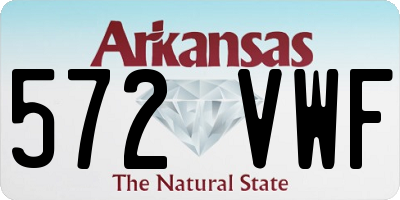 AR license plate 572VWF