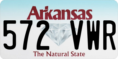 AR license plate 572VWR
