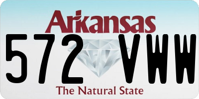AR license plate 572VWW