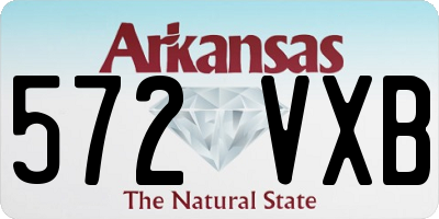 AR license plate 572VXB