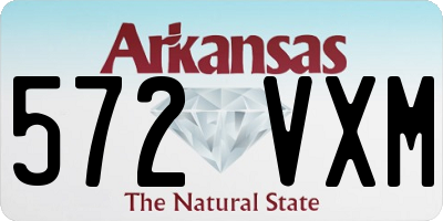 AR license plate 572VXM