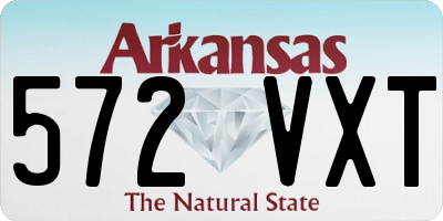 AR license plate 572VXT