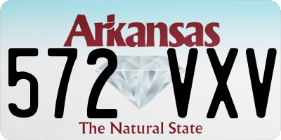 AR license plate 572VXV