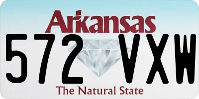 AR license plate 572VXW