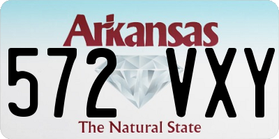 AR license plate 572VXY