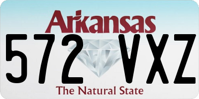 AR license plate 572VXZ