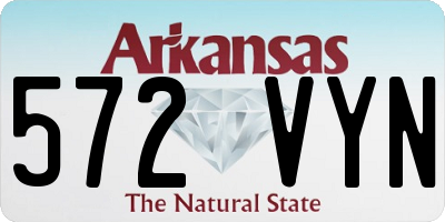 AR license plate 572VYN