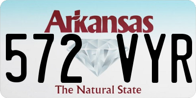 AR license plate 572VYR