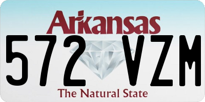 AR license plate 572VZM