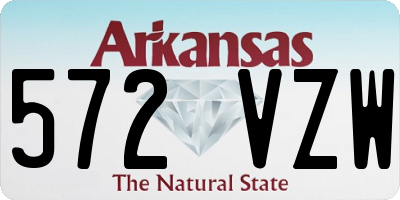 AR license plate 572VZW