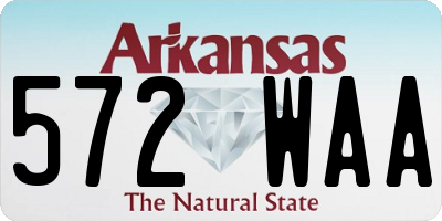 AR license plate 572WAA
