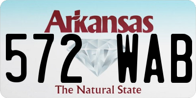 AR license plate 572WAB