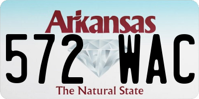 AR license plate 572WAC