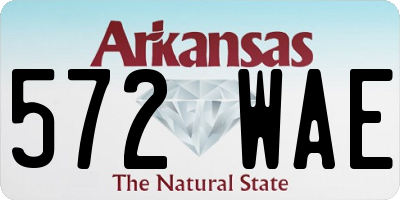 AR license plate 572WAE