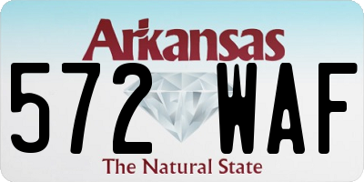 AR license plate 572WAF