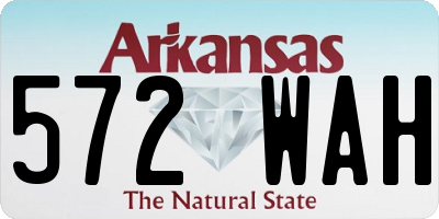 AR license plate 572WAH