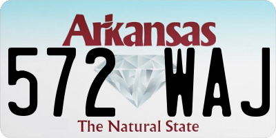 AR license plate 572WAJ