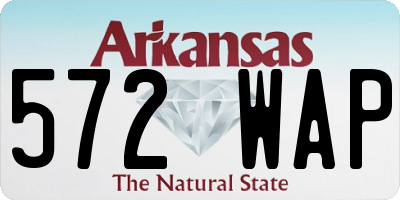 AR license plate 572WAP